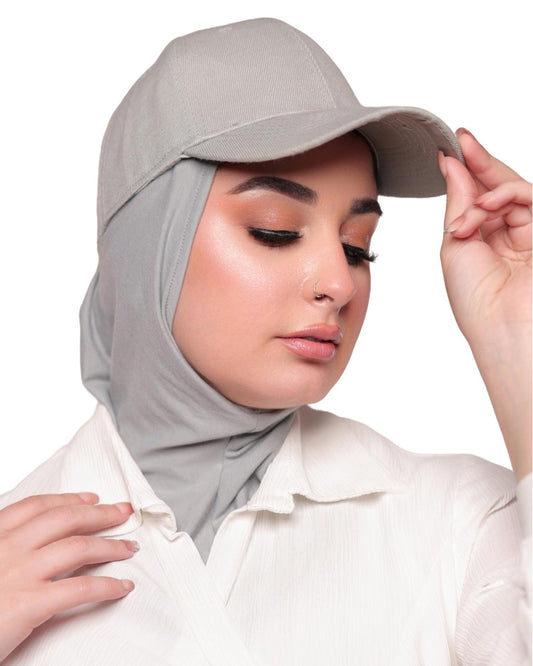 حجاب رياضي كاب – رمادي