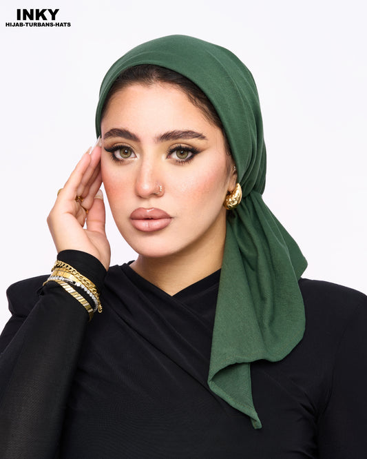 لفات رأس أنيقة مربوطة مسبقاً – أخضر