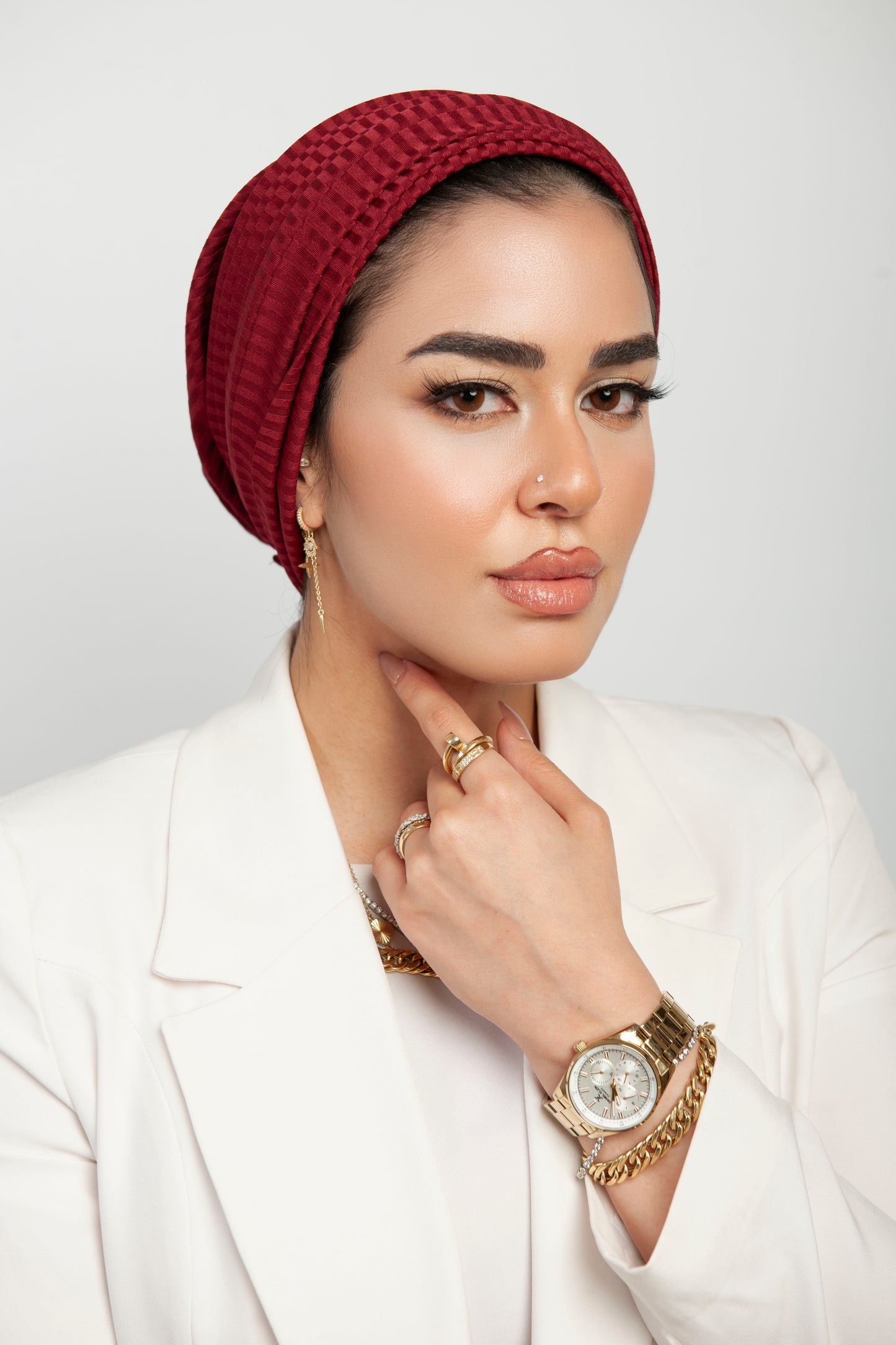  تربون  قطعتين بكبسولة خلفية – أحمر داكن