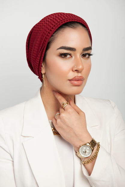  تربون  قطعتين بكبسولة خلفية – أحمر داكن