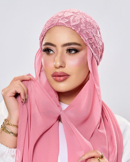 Lace Glow Magnetic Instant Hijab
